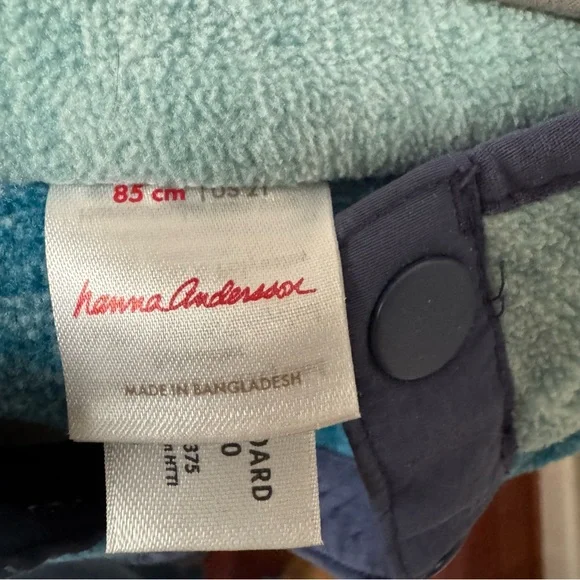 ❄️ Hanna Andersson Blue and Teal Kids Fleece Sweatshirt - Size 2T - Picture 6 of 7